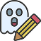 Ghostwriting icon with anonymous author silhouette